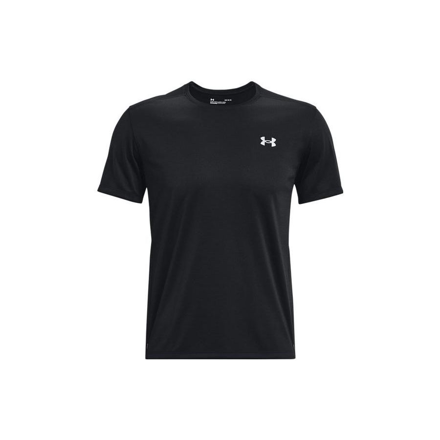 Under Armour Solid Color Logo Print Crew Neck Short Sleeve T-Shirt Men Tops Black 1369743-001