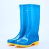Adult Velvet-Lined Non-Slip Waterproof High-Top Kitchen Rain Boots - PVC Ladies' Work Shoes