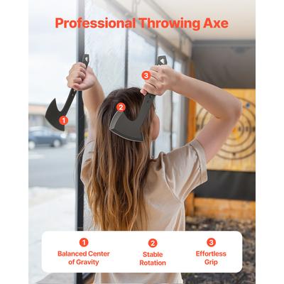 SucceBuy Метательные топоры Томагавки Набор из 3 штук Топор для метания Топорик Многофункциональная рукоятка Гаечный ключ Открывалка для бутылок Нержавеющая сталь