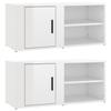 819441 vidaXL Meubles TV 2 pcs Blanc brillant 80x31,5x36 cm Bois d'ingénierie