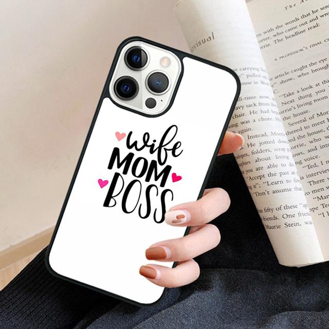 Чехол для телефона Жена Мама Босс Для iPhone 17 Air 16 15 14 Plus для apple 16 11 12 13 Pro Max coque