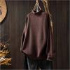 Autumn and Winter Half-turtleneck Cotton Sweater Women's Loose Large Size Meat-covering Casual Pullover Knitted Thread