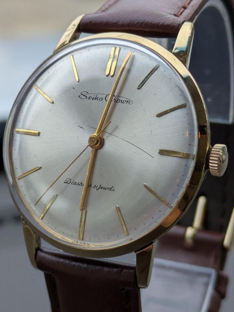 [USED] Seiko Crown Manual Winding Watch, 21 Jewels, Working Condition