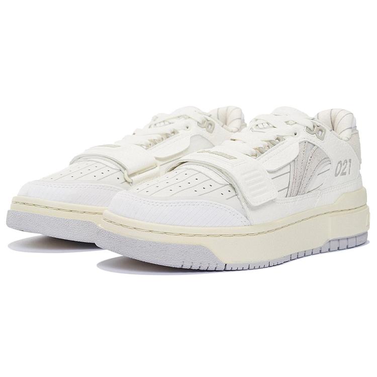 Li Ning Баскетбольные кроссовки унисекс низкие Винтажные Бело-серые ABCS028-14