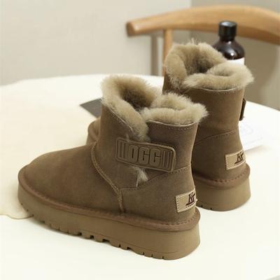 Женские новые зимние бархатные утепленные ботинки на толстой подошве, теплые хлопковые ботинки-хлебушки, нескользящие женские ботинки