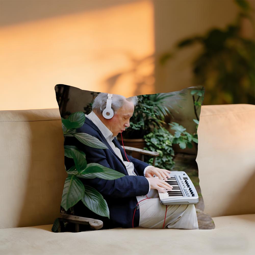 Giorgio Moroder Cushion Cover Cozy Velvet Throw PillowSoft Warm Cushion For Sofa Bed