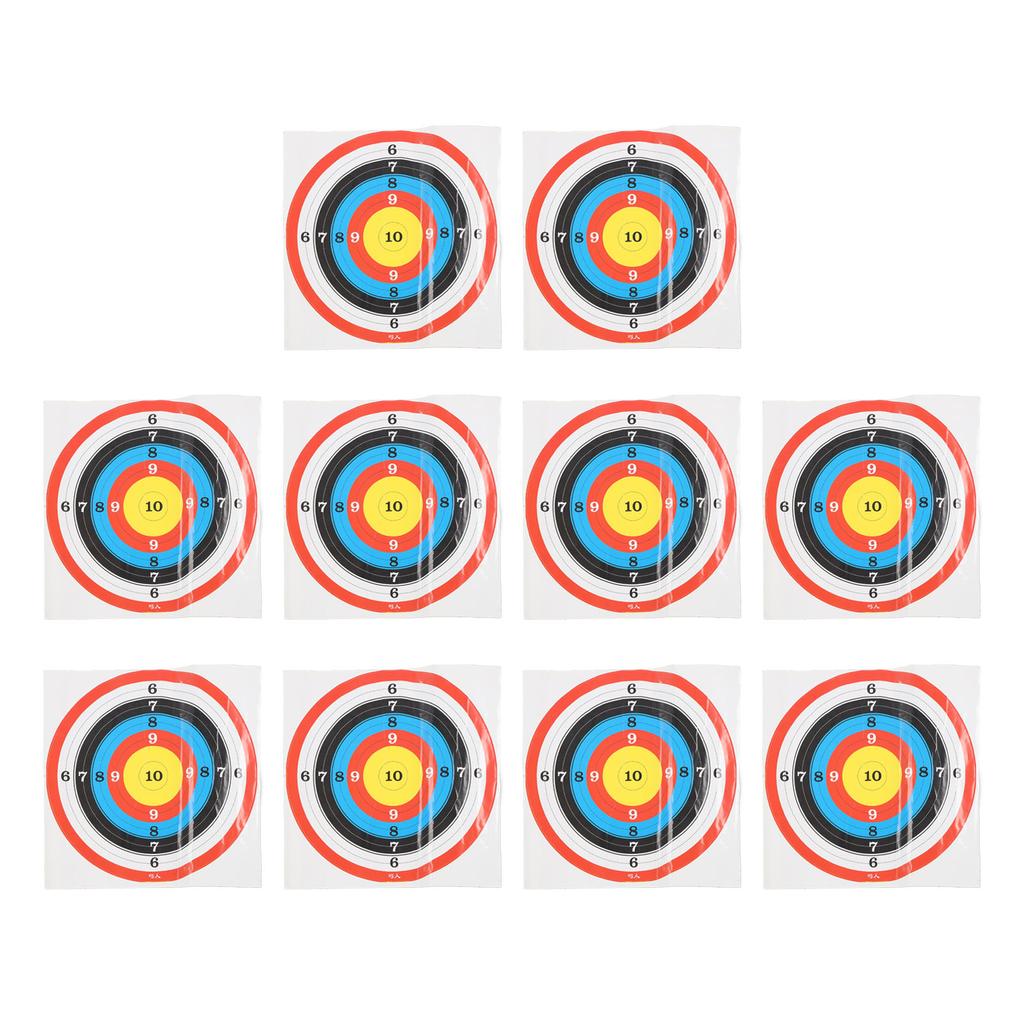 10PCS Shooting Targets Self Adhesive Round Paper Shooting Targets Stickers for Aiming Training
