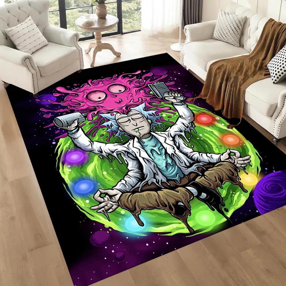 Rick And Morty Square rugs are a great choice for living rooms, bedrooms, home décor, and as gifts.