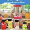 Контейнер для напитков 4 шт. Бутылки для сока 120 мл Пустые Прозрачные Бутылки Квадратные Пластиковые для Кофе, Молочного чая с крышкой