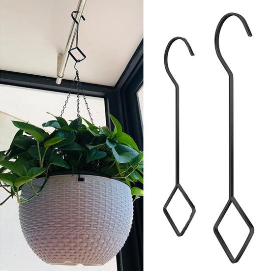 4Pcs Heavy-Duty S Hooks Plant Hangers Strong Load-bearing Rust Resistant Multipurpose Flowerpot Holder Hanging Tools