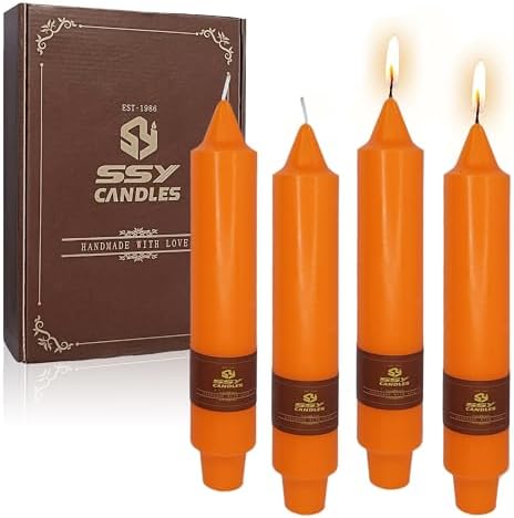 5Inch/7Inch Pillar Candles Handmade Unscented 4PCS Small Taper Candle Sticks for Festive Parties Wedding Home Decor