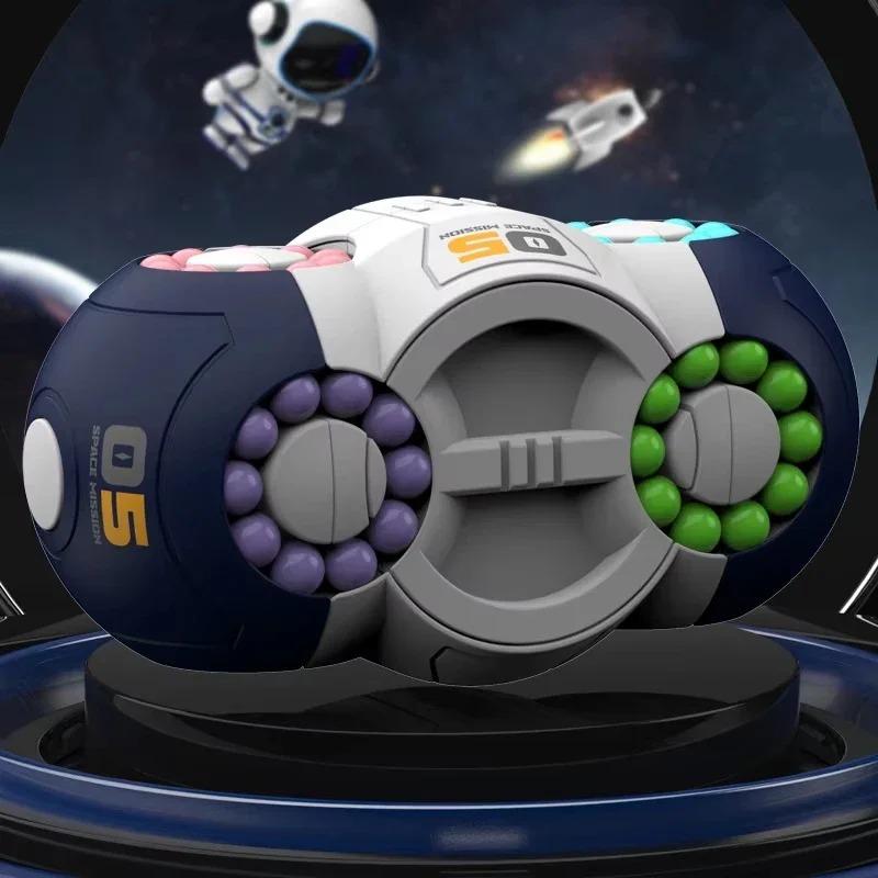 Fingertip Magic Cube Eight Sided Space Magic Cube with Ball BearingS,Finger Gyroscope Rotation Stress Relief Device - Educational Thinking Toy