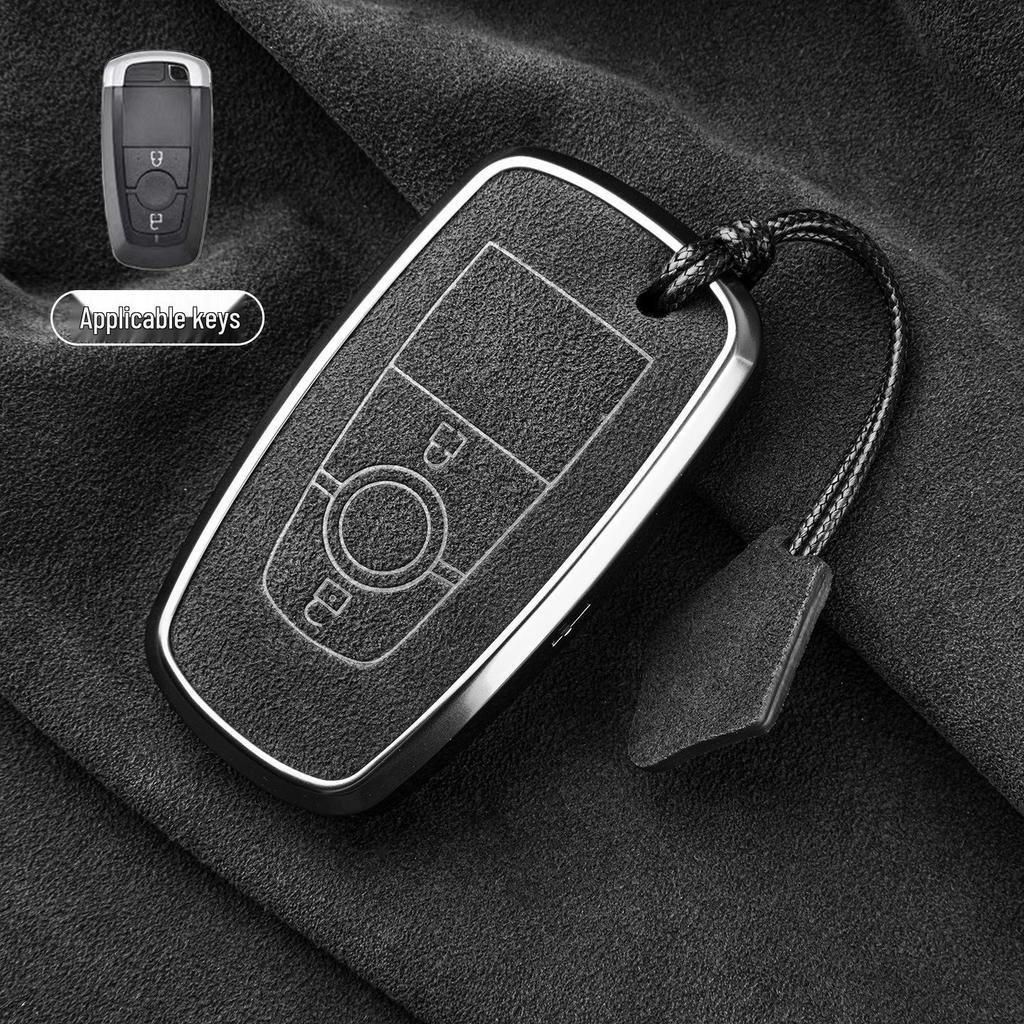 Premium Sheepskin Key Cover for Ford Explorer ST, Edge L, Mondeo EVOS