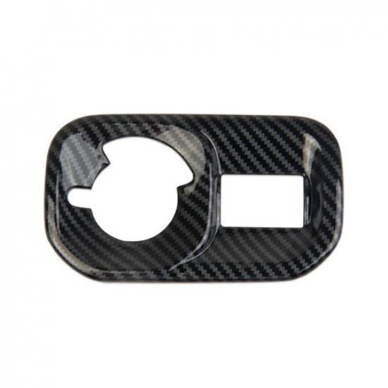 Carbon Fiber Style Headlight Switch Button Panel Trim For  Dodge Ram -2025