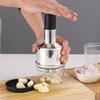 Stainless Steel Garlic Press Rocker, Garlic Crusher Mincer Chopper, Kitchen Gadgets for Ginger, Onion, Herbs