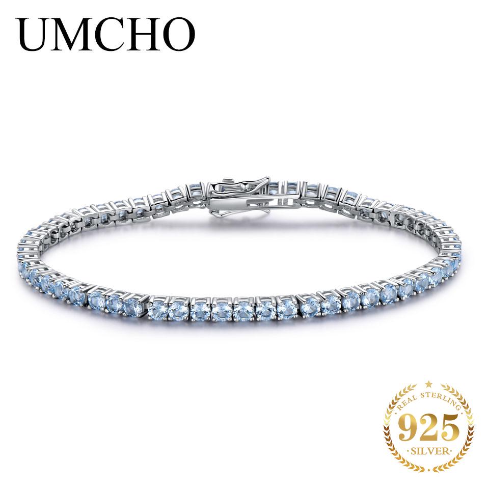 Umcho. Женский браслет из стерлингового серебра 925 с натуральными камнями