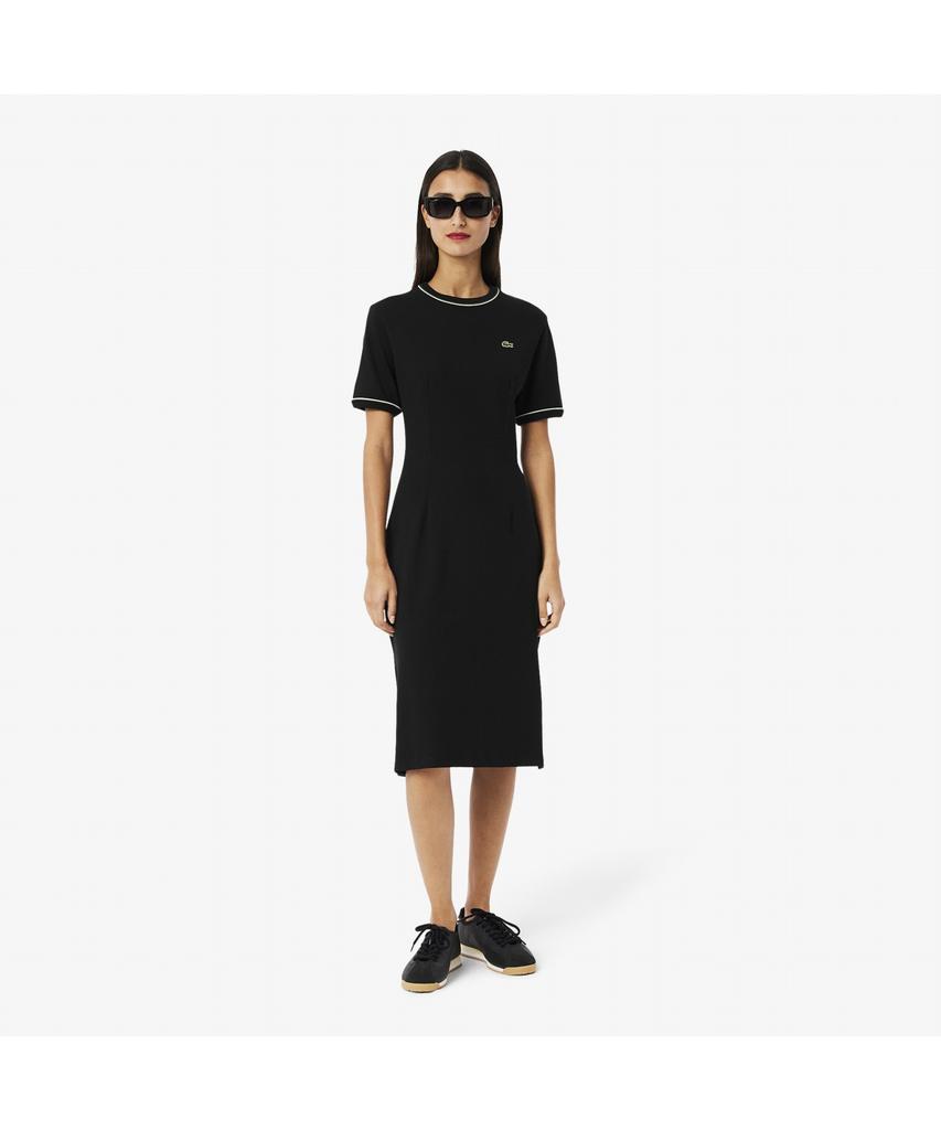 Lacoste Women'S Essentials Fit 'N Flare T-Shirt Dress Ef9988-55G M1Y