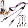 Выгул собаки Щенка 2 головы Поводки Двойной поводок для собаки Веревка Портативный поводок для выгула питомца Поводок Собака