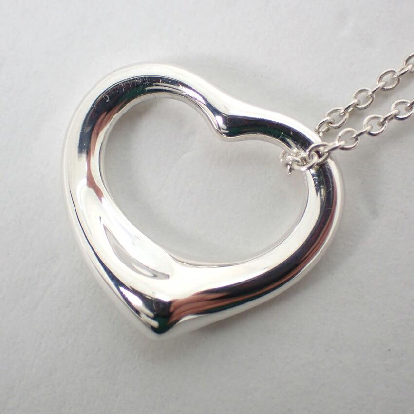 [Б/у] TIFFANY 925 Подвеска/Ожерелье Открытое Сердце/j14-10