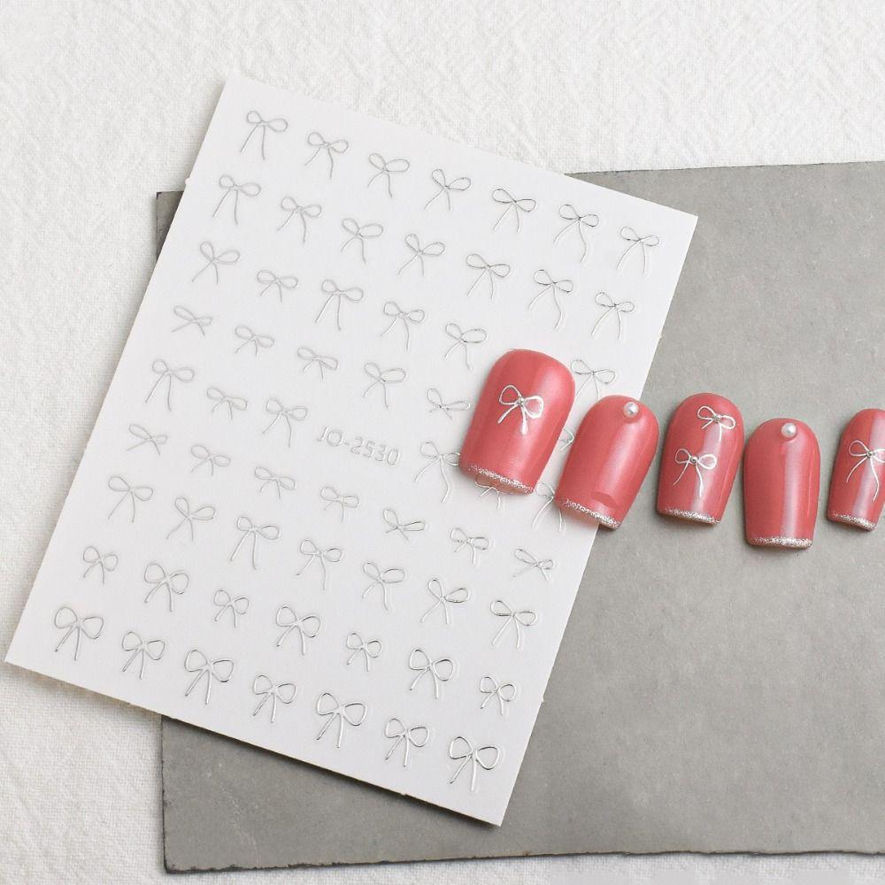 Waterproof Bow Nail Art Stickers Long Lasting Nail Art Sticker Nail Art Decoration  DIY Manicure