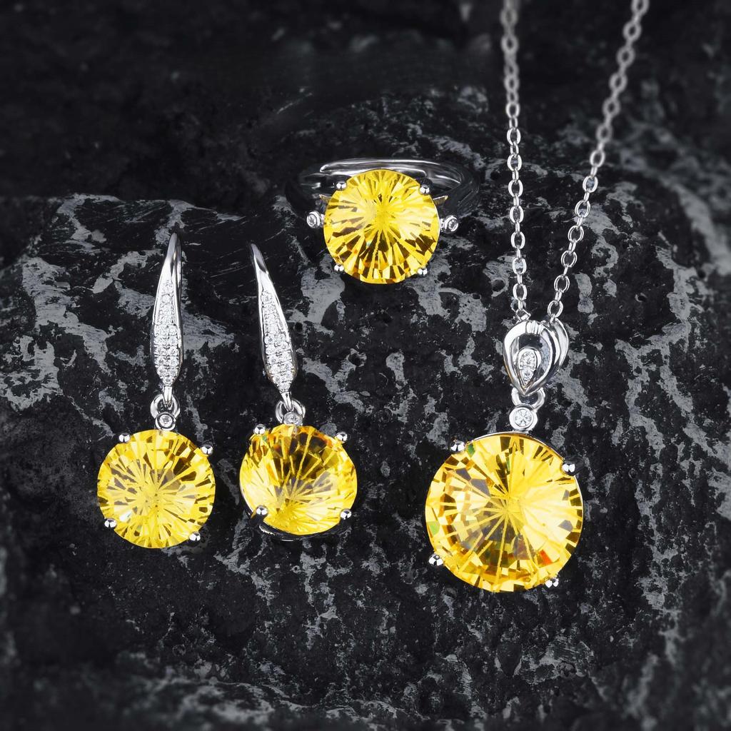 Винтажный комплект розовых роз Court Bratti, браслет из четырехлистного клевера, ожерелье из камня Tianhe, кольцо, серьги-гвоздики