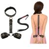 Flirt Sex Products BDSM Bondage Sexy Collar Erotic Whip Handcuffs Wrist Tied Hand Sex Toys Set for Couples Gay Leather