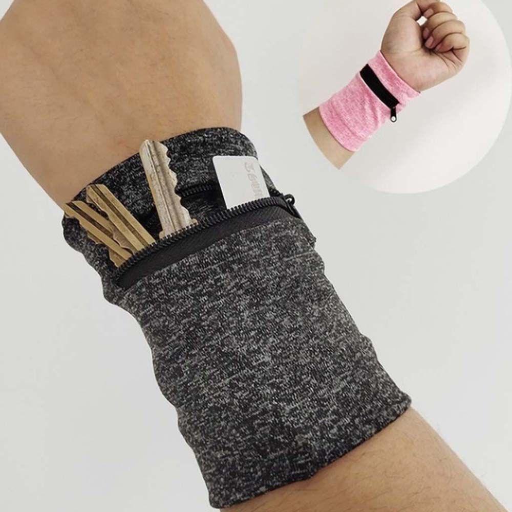 Unisex Sport Brace Pouch Hand Guards Storage Bag Wrist Wallet Sweatband Wristband Wrist Support