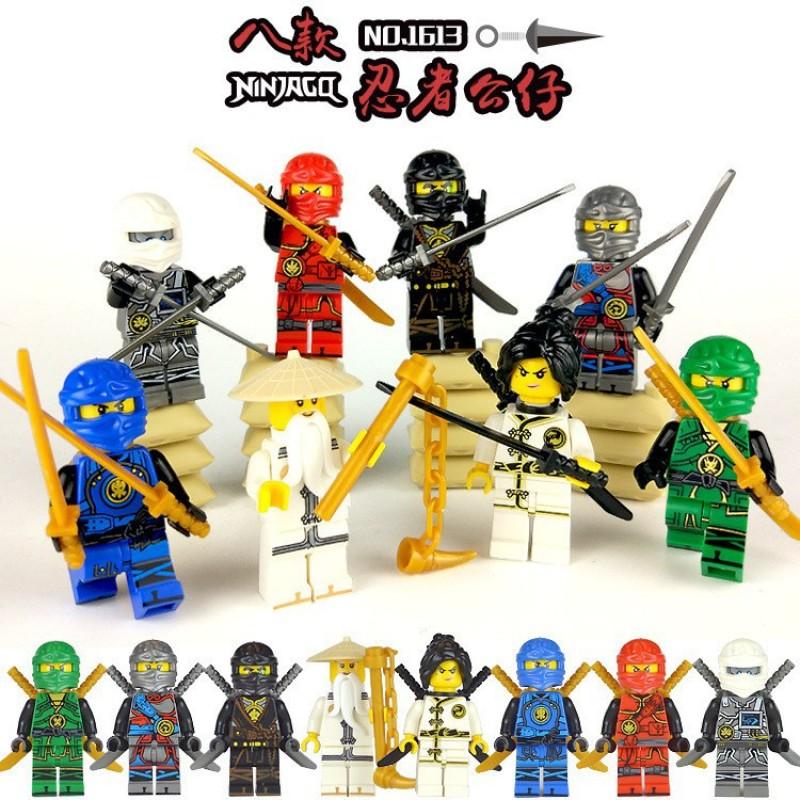 46 шт. минифигурки Ninjago Lego, строительные блоки, игрушки, фигурки, детский образовательный подарок