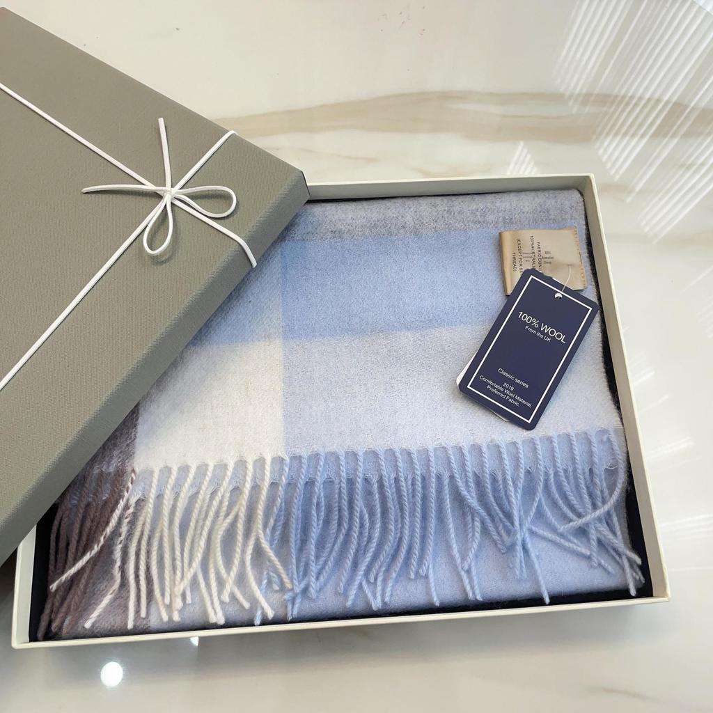 100% Wool Plaid Scarf for Women and Men - Warm, Stylish Gift for Winter