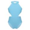 Dance Gymnastics Costume Kids Girls Halter Sleeveless Dance Leotard Jumpsuit