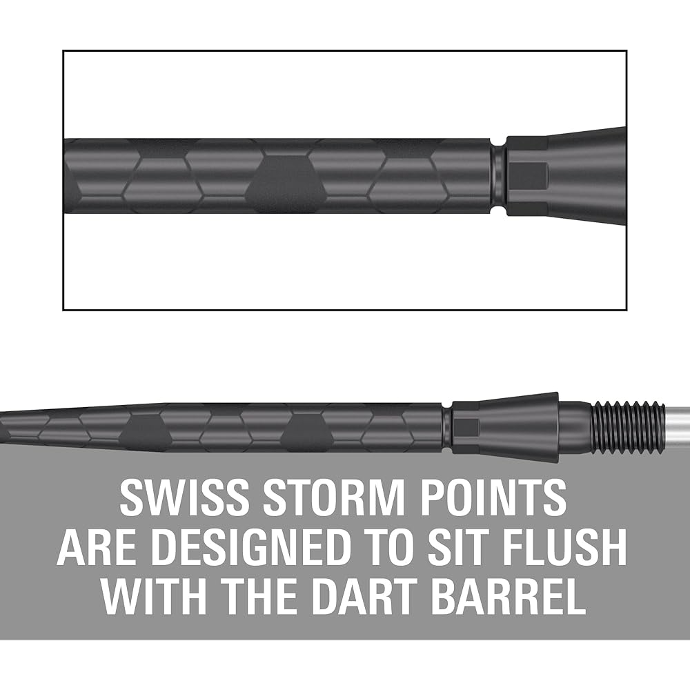 Мишени Swiss Storm ONYX (Набор из 3 шт.) 26мм/30мм/35мм - Серебристые/Золотистые/Черные Сменные Стальные Очки для Дартса (30 мм, Черный)