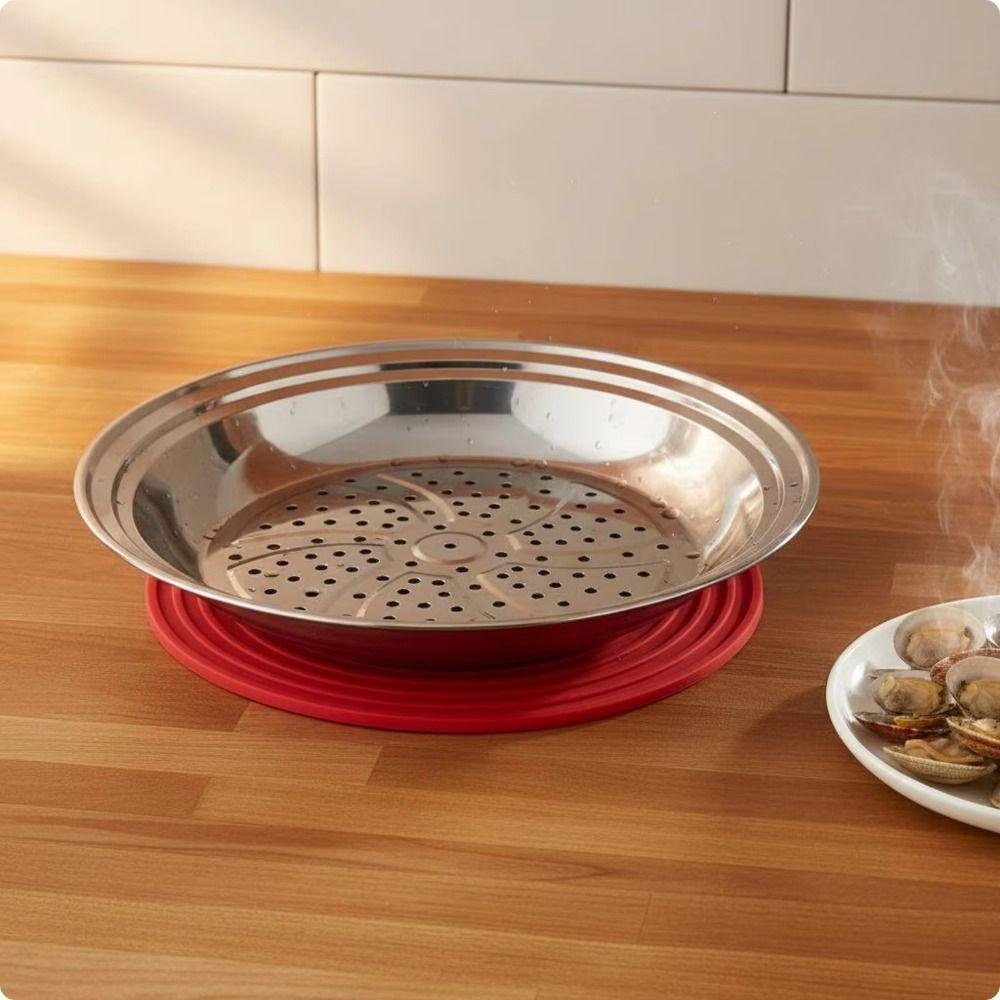 Round Kitchen Steam Tray Stackable Pot Steam Insert Multifunctional Food Steaming Rack  Home