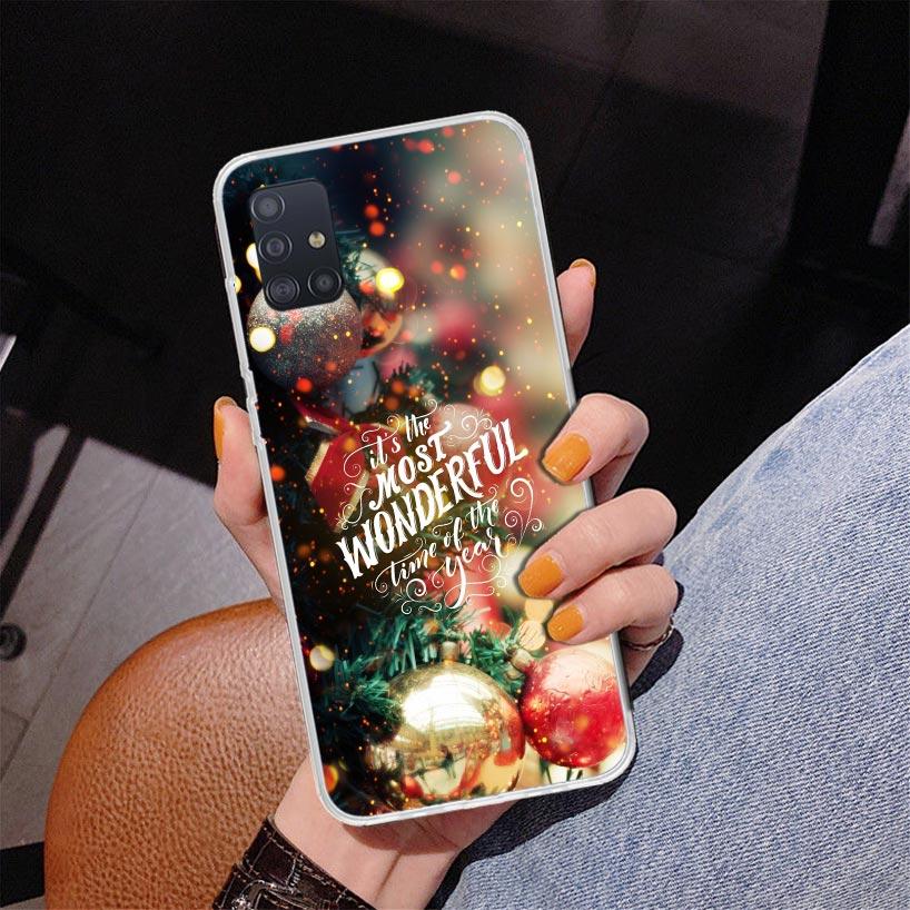Merry Christmas Tree Snow Phone Case For Samsung Galaxy A52 A32 A22 A12 A51 A31 A50S A30S A20S A10S Note 20 Ultra 10 Plus S10 A7