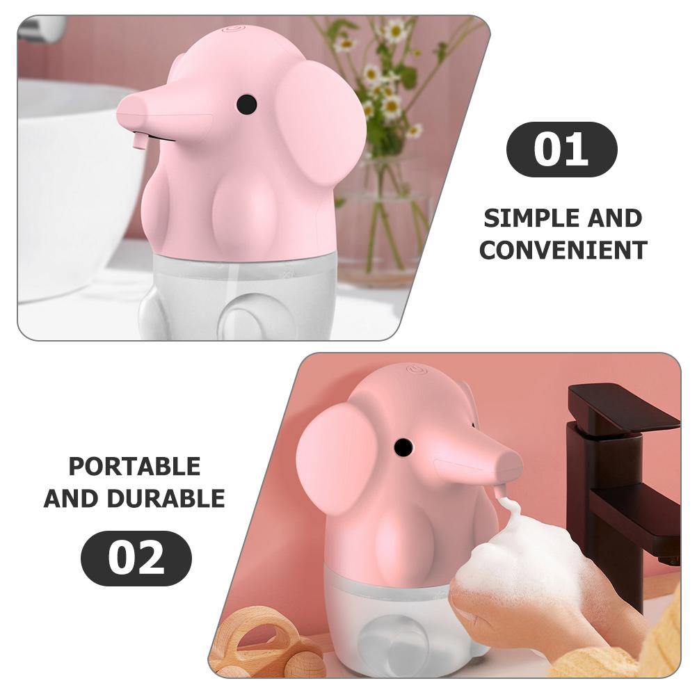 Диспенсер для мыла в виде милого слона с USB-зарядкой, ручная мультяшная машина, интеллектуальный пресс, принадлежности для ванной комнаты, детское дезинфицирующее средство
