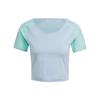 Originals Trefoil Short Tee With Logo Letter Print and Color Block Women Tops Light-Pink Blue IT8154