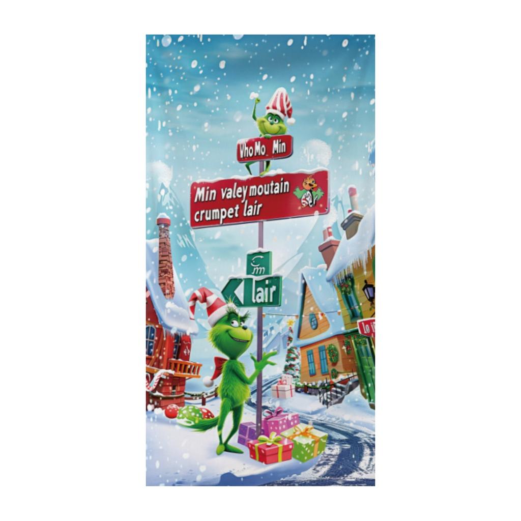 Рождественская дверь Ширина полиэфирной ткани Рождественские и новогодние украшения Рождественская дверная занавеска Рождественское украшение 180*90 см