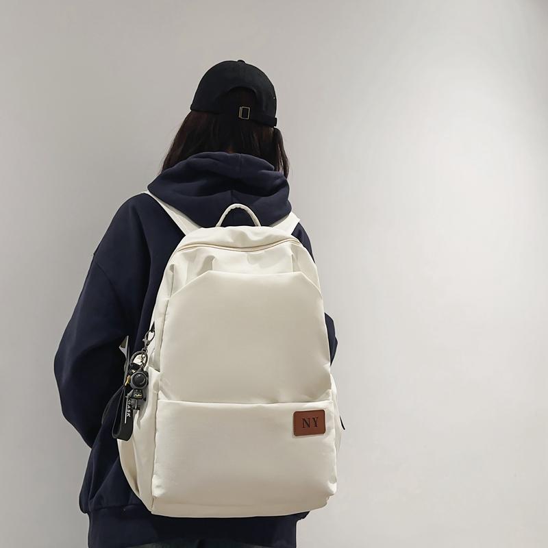 Сплошной цвет, студенческая школьная сумка, мужской рюкзак большой емкости, женский рюкзак для старшеклассников