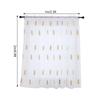 1Pcs Household Window Embroidered Short Curtain Blackout Panels Drapes 1*2m (Gray+White Yellow)