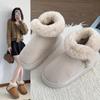 Fashion New Winter Thick-soled Mid-calf Warm Shoes Wear-resistant Comfortable and Fashionable Women's Boots Flat-soled Velvet Snow Boots
