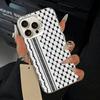 Чехол для телефона Палестинская кеффия для iPhone 11 12 13 14 15 16 Pro Max Plus белый Серебристый Чехол для телефона