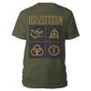 Led Zeppelin Gold Symbols Green Classic Rock Metal Band Unisex T-shirt