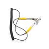 Black Anti-Static ESD Grounding Cable 2mm with Double Alligator Clip Claw Coiled Cord