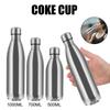 Single Wall Water Bottle Stainless Steel Outdoor Travel Sports Drink Bottles for Kids School Water Cola Bottle 500ML 750ML 1000ML