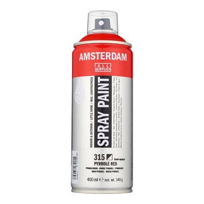 Аэрозольная краска Amsterdam 400 мл красный пиррол