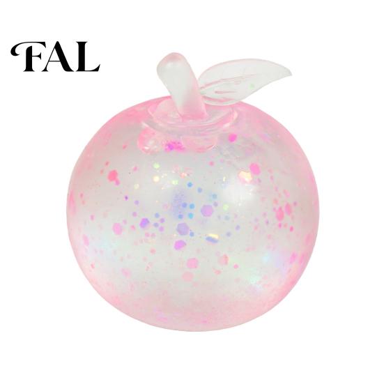 Soft Rubber Apple Maltose Glitter Squeeze Stress Ball, TPR Slow Rising Fidget Creative Birthday Gifts for Girls Toy Anxiety Relief, Cute Fruit
