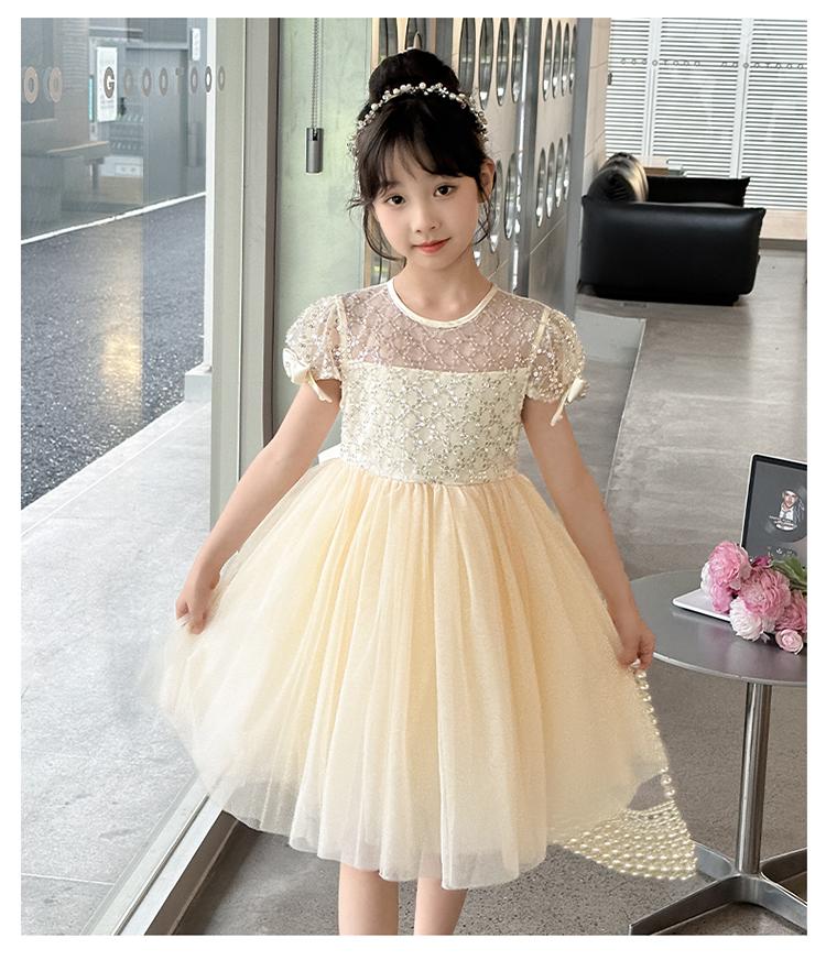 Girls' Summer Mesh Princess Dress