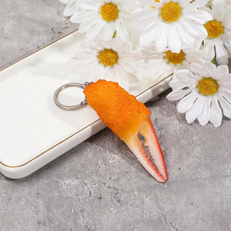 Креативный брелок Жареный краб Забавная добавка к аксессуарам Украшение Отлично подходит для повседневного ношения или в качестве подарка