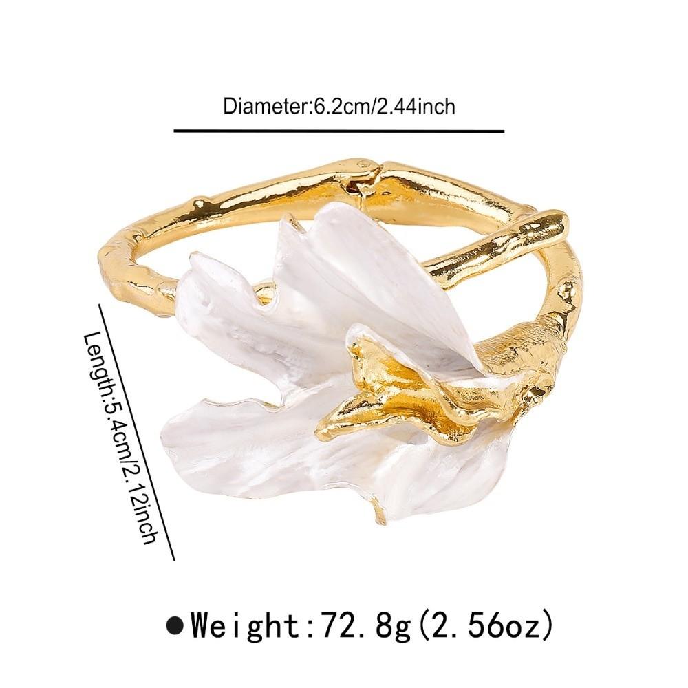 Bohemian Iris Flower Armband Leaf Arm Bangle Personalized 3D Flower Metal Bracelet Girls