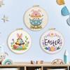 Easter Embroidery Handmade Diy Material Bag Fabric Art European Embroidery Flower And Grass Kit Needle And Thread Set Novice