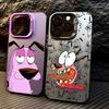 Горячий СМЕЛЫЙ Трусливый Пес Чехол для Телефона для IPhone 16 15 14 13 12 11 Mini Pro Max X XR XSMAX 8 7 Plus Противоударный Матовый Задний Чехол